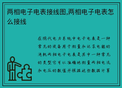 两相电子电表接线图,两相电子电表怎么接线